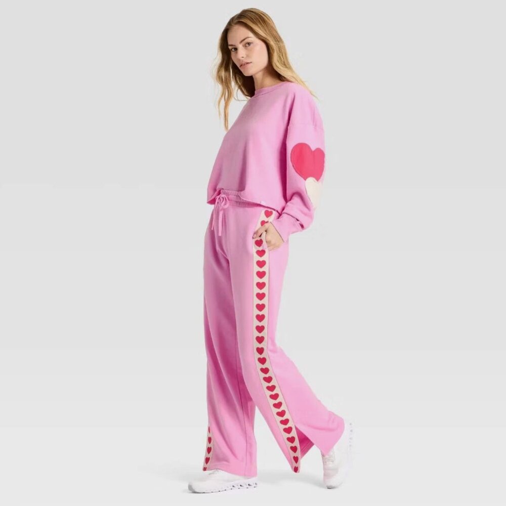 JoyLab Pink Heart-Trim Set